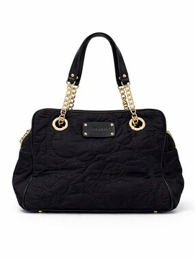 Perfect grab n go Kate Spade shoulder bag quilted nylon black chain strap purse